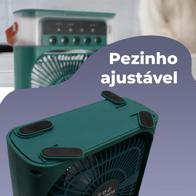 Mini Ventilador e Umidificador USB com Purificador