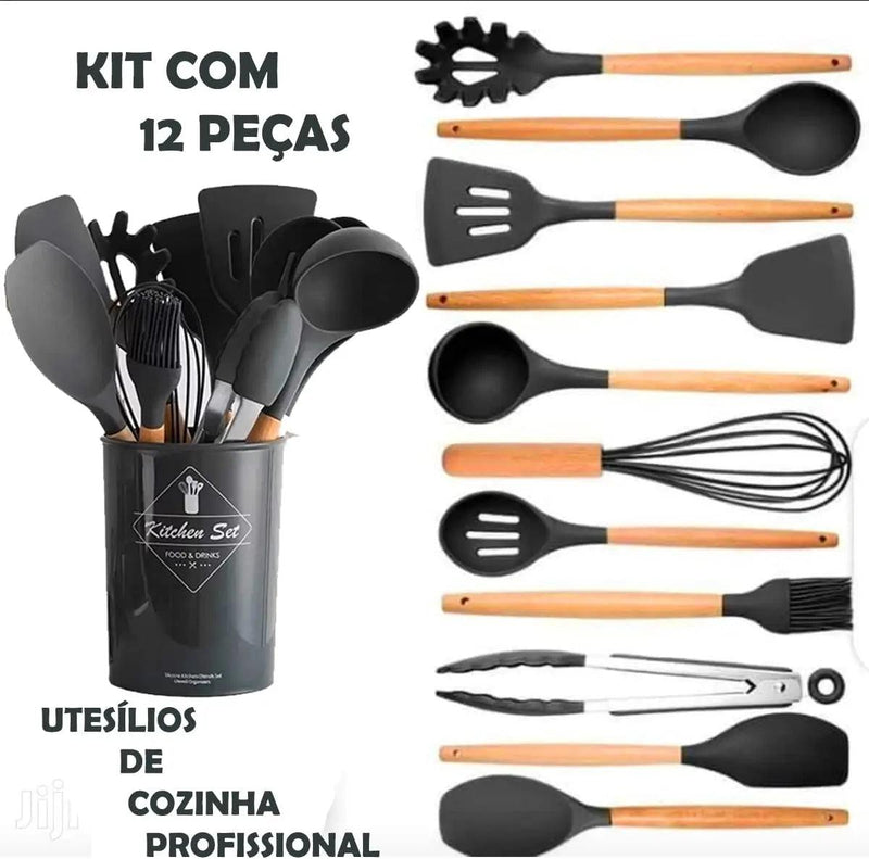 Culinárium Pro 12™ Kit de Utensílios 12 Peças Silicone