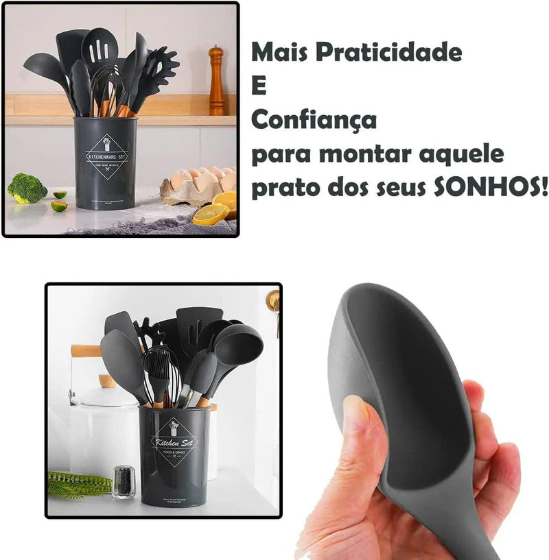 Culinárium Pro 12™ Kit de Utensílios 12 Peças Silicone