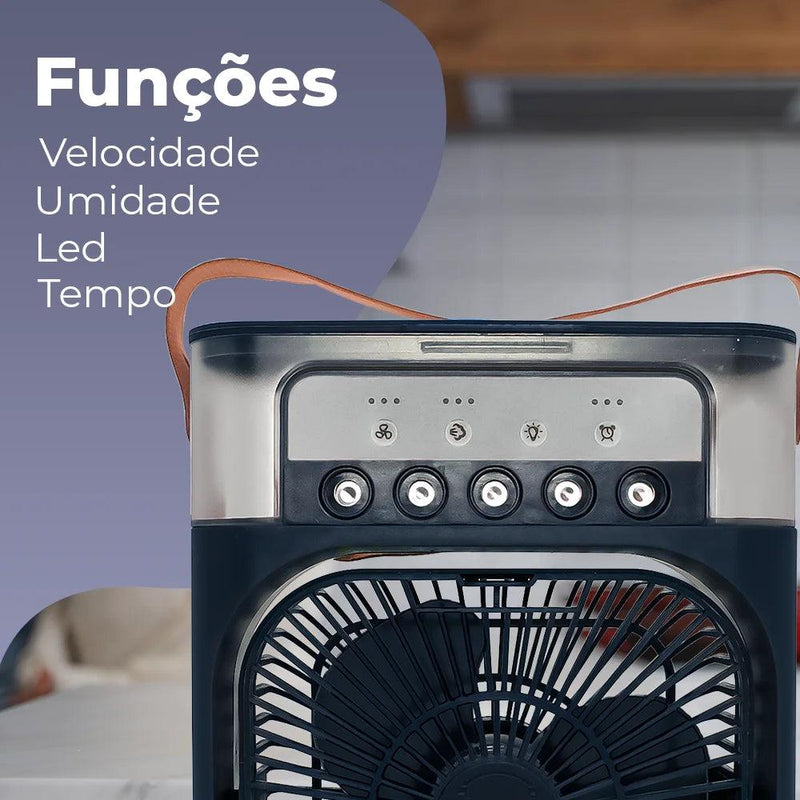 Mini Ventilador e Umidificador USB com Purificador