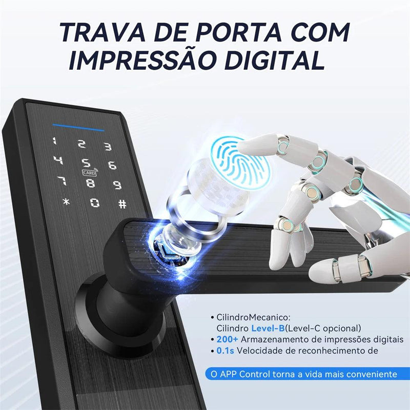 Fechadura Digital Intelar X1 - Abertura Remota e Biometria