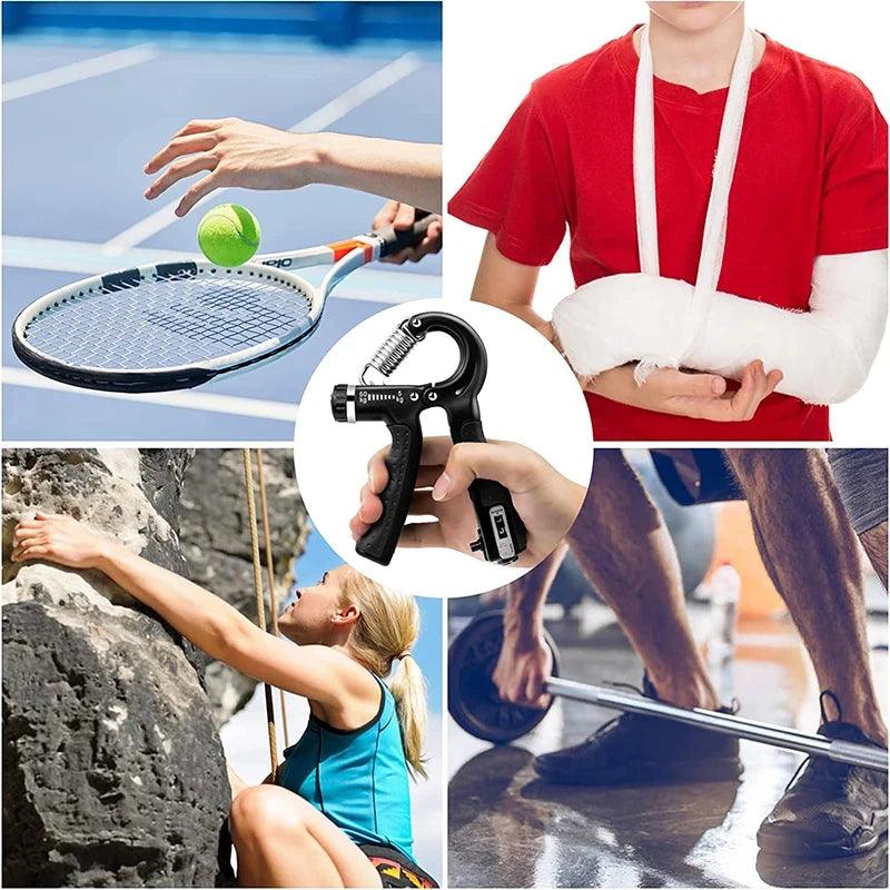 Hand Grip Ajustável 5-60kg com Contador - Exercitador de Mãos, Punhos e Antebraços