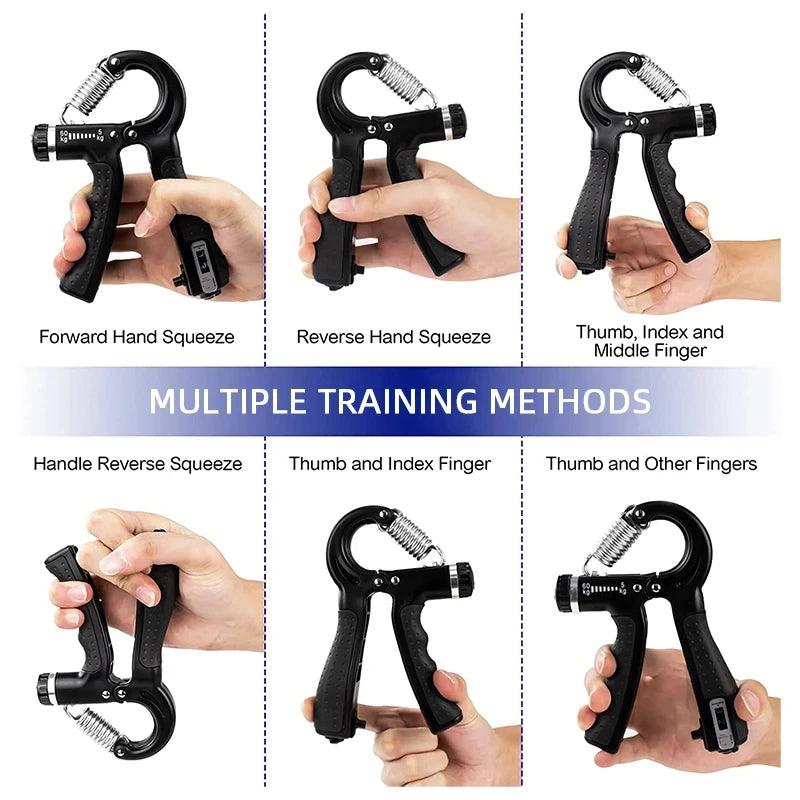 Hand Grip Ajustável 5-60kg com Contador - Exercitador de Mãos, Punhos e Antebraços