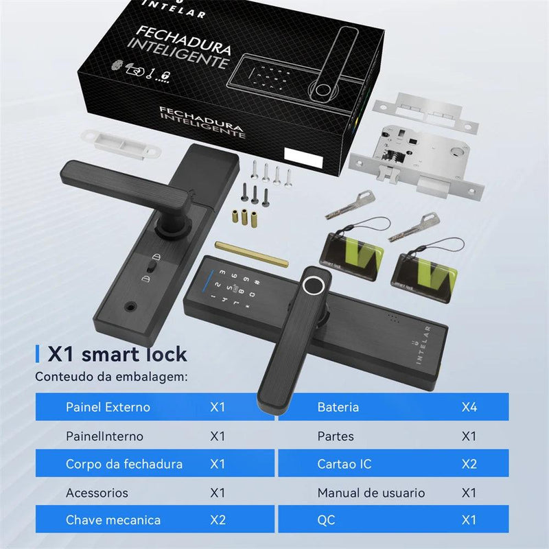 Fechadura Digital Intelar X1 - Abertura Remota e Biometria