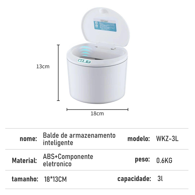 Lixeira Inteligente com Sensor Automático 3L